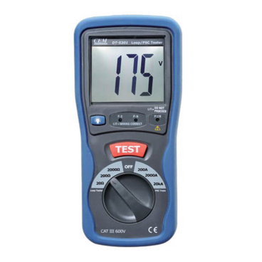 Измеритель CEM DT-5301 сопротивления петли фаза-нуль и тока короткого замыкания Арт. 481899_30